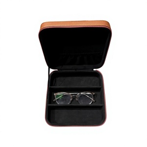 Étui à <span class=keywords><strong>lunettes</strong></span> en cuir de luxe personnalisé, boîte de rangement élégante pour <span class=keywords><strong>lunettes</strong></span> de soleil de voyage pour hommes et femmes - Product Image 1