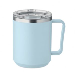 Mug à café promotionnel personnalisé avec logo, écologique, 400 ml, en acier inoxydable, avec couvercle jetable en PP et couvercle coulissant pour la boisson - Product Image 4