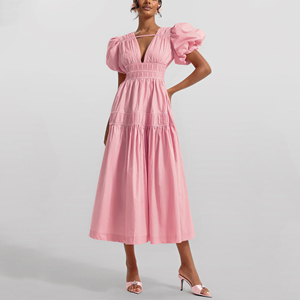 OEM ODM <strong>Clothing</strong> <strong>Manufacturer</strong> Make Own Brand Custom Low MOQ Apparel Design Service High Quality Garment Women Linen Casual Dress - Product Image 1