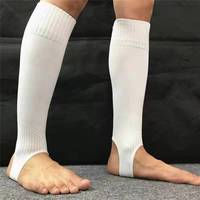 Chaussettes de sport de compression sans pied en nylon de haute qualité pour hommes, hauteur genou, football