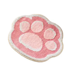 Super populaire usine Logo personnalisé tapis créatif Animal chat tapis tapis personnalisé fait humain tapis Shaggy dessin animé tapis de bain pour la maison