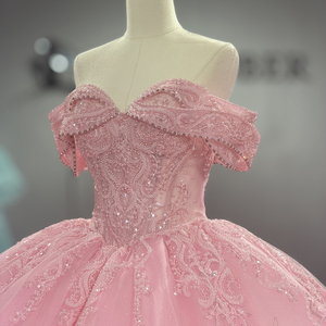 Vestido de Quinceañera 8530 Fairy Sweetheart con Perlas Rosas, Vestido de Gala para Mujer con Cola de Capilla, Largo hasta el Suelo, Encaje, Cuentas y Apliques de Cristal - Product Image 5