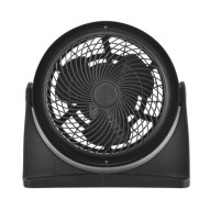 Ventilateur de table électrique en plastique de 8 pouces à trois pages avec lumière LED, 3 vitesses, blanc/noir, boîte de couleur personnalisable, pour usage domestique et de bureau
