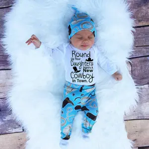 China Fornecedores Branded Kids Wear Clothes Infantil Spring Cotton Baby Boy Set