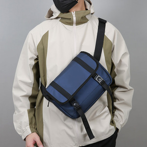 Sac messager en nylon bleu marine OEM en gros avec fermeture à boucle, petite taille, durable, pour usage quotidien, sac bandoulière - Product Image 6