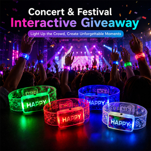 Pulsera LED Luminosa con la Palabra 'Love' para Año Nuevo, Brazalete Brillante para Niños, Juguete Luminoso, Regalo de Cumpleaños, Fiesta, Concierto, Navidad - Product Image 1