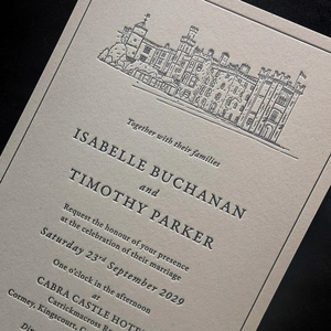 Invitations <span class=keywords><strong>de</strong></span> <span class=keywords><strong>mariage</strong></span> en typographie traditionnelle, avec motif <span class=keywords><strong>de</strong></span> l'endroit du <span class=keywords><strong>mariage</strong></span> personnalisé, papeterie <span class=keywords><strong>de</strong></span> <span class=keywords><strong>mariage</strong></span> <span class=keywords><strong>de</strong></span> luxe - Product Image 1