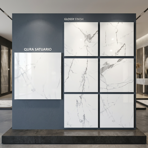 กระเบื้องพอร์ซเลนขัดเงา Statuario Pearl ขนาด 800x800 มม. ดีไซน์ลายหินอ่อนสีขาวสำหรับปูพื้น - Product Image 4