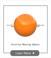 Boule de marquage aérien LT-03-ZAQ07(L) 300-600mm, sphère de visibilité pour lignes électriques résistante aux UV, boule de signalisation aéronautique ICAO FAA