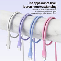Câble de charge rapide Type-C vers Type-C de 0,5 m en silicone liquide pour téléphones mobiles iPhone 17/S10, vente en gros d'usine, fabriqué en Chine