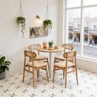 Chaise de salle à manger moderne en bois massif, écologique et durable, avec revêtement personnalisé pour hôtel, café, restaurant