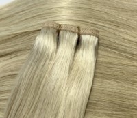 Extensions de cheveux naturels blondes ultra douces à texture de dentelle, sans nœuds, sans perte, sans couture, pour salons haut de gamme