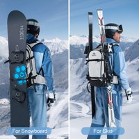 Sac de ski 25L imperméable antivol, sac à dos de voyage en polyester, design minimaliste durable pour casque de ski, lunettes, gants, skis
