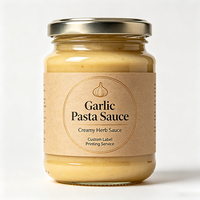 Etiquetas para Frascos de Salsa de Ajo Haoxuan, Papel de Arte con Acabado Mate, Adhesivos para Soluciones de Empaquetado de Alimentos