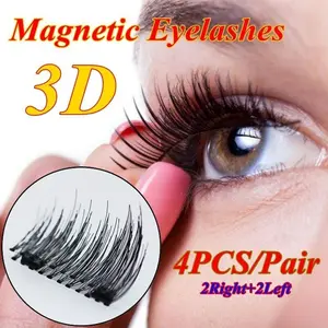 Private Label Magnetic Eyelashes Natural Cross False Eye Lashes Eyelashes Hand Made magnets Reusable Magnetic Fake Eye