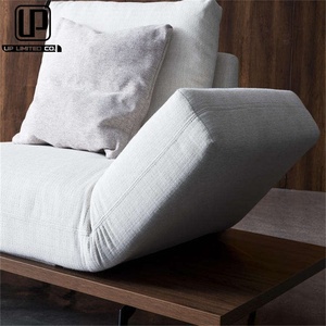 Factory Supply Special Design Living Room Solid Mahogany Ivory Velvet Fabric <b>Leather</b> <b>Cover</b> L Shape Set Furniture Set Furnit - Product Image 5