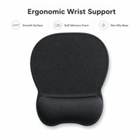 Repose-poignet ergonomique personnalisé pour souris, en mousse à mémoire de forme souple, support de main, bords cousus, base en caoutchouc antidérapante, ovale, pour ordinateur