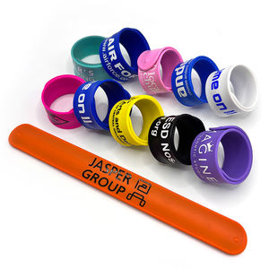יצרן הדפסה מותאם אישית הדפסה <span class=keywords><strong>slap</strong></span> גלישת clap wristband לסביבה-ידידותי רפלקטיבי רפלקטיבי רפליטים צמיד pvc - Product Image 1