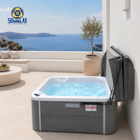Spa de luxe design carré pour 5 personnes, 16 jets de massage, prix abordable pour hôtel de charme