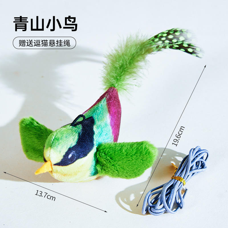 Uccellino in montagna verde