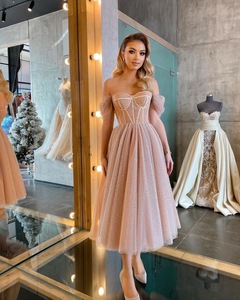 2025 fille tempérament paillettes princesse <span class=keywords><strong>mi</strong></span>-longueur à la mode fête robes élégantes femmes soirée - Product Image 2