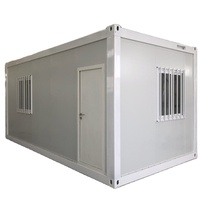 Maison conteneur en acier préfabriquée portable de 20 pieds, pliable, en kit, extensible, à deux étages, détachable, style ferme, pour école ou chambre
