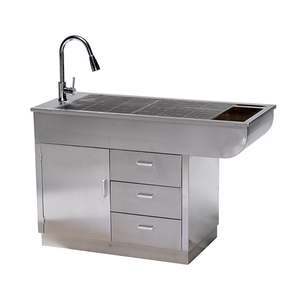 IN-PL01 Useful Veterinary Medical Equipment Wet Disposal <b>Table</b> 304 Stainless Steel Multi-functional Pet Operating <b>Table</b> - Product Image 2