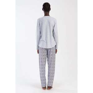 Ensemble de pyjama pour femmes XXL BATTAL à col rond et manches longues, vêtements de maison, taille élastique, personnage de dessin animé, pyjama durable ODM - Product Image 1