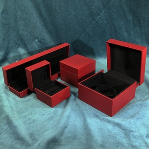 Caja de embalaje de joyería de papel de cuero sintético de color sólido, cuadrada/rectangular, para anillos y collares, caja especial para joyas - Product Image 3