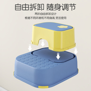 Taburete Infantil de Plástico Antideslizante para Baño, con Diseño de Dos Niveles, para la Seguridad de los Niños - Product Image 2