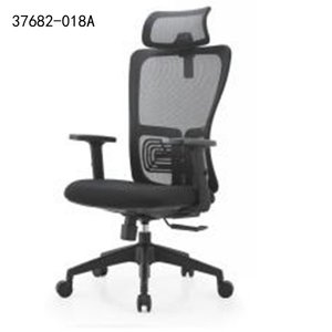 Silla de oficina aerodinámica con respaldo alto para mayor comodidad, con altura ajustable y movilidad con ruedas 37682-018A - Product Image 1
