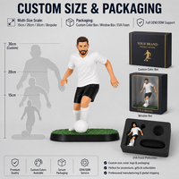 Statue d'athlète de football personnalisée en résine, modèle de joueur de soccer pour souvenir de fan, trophée de club, affichage personnalisé, couleur et taille sur mesure