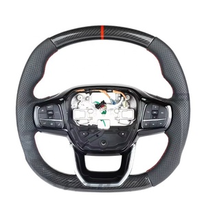 Volant en cuir et fibre de carbone personnalisé adapté aux Ford Transit Tourneo C-MAX Kuga St V348 Mk8 2018 2019 <span class=keywords><strong>2023</strong></span> 2021 2022 - Product Image 2