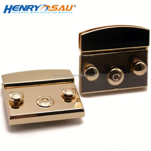 Sac à main en alliage doré léger pour femme, Design à la mode, presse-étoupe de serrure à pression - Product Image 2