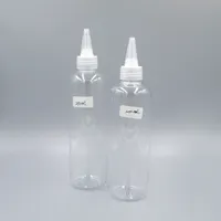 Dispensador de garrafa de plástico com parafuso, dispensador de tinta de tatuagem e óleo de cabelo, 2 ou 4 oz/250ml/60ml
