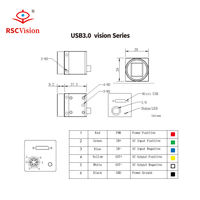 Module de caméra industrielle RSCVision RV-CU6107AME 5MP USB3.0, capteur CMOS 1/2.5\", 10 ips, obturateur global haute vitesse, montage C, balayage de zone