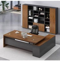 Bureau de direction moderne, table de travail individuelle pour manager, bureau en bois pour la salle de bureau