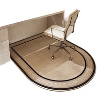Tapis de chaise de bureau moderne et minimaliste en velours cristal à boucles moyennes, fabriqué à la machine, antidérapant, résistant aux taches et insonorisant