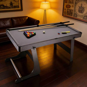 Table de <span class=keywords><strong>billard</strong></span> pliable de luxe S.Q.F avec poches en plastique, personnalisable, pour jeux à domicile - Surface en ardoise de 6 pieds pour sports d'intérieur - Product Image 1