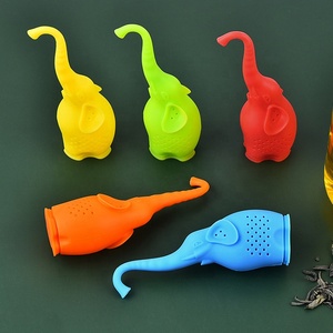 OEM ODM vendita calda nuovo Design riutilizzabile carino a forma di elefante filtro per tè in foglie sciolte per tempi di tè più divertenti infusore per tè in Silicone - Product Image 6