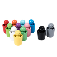 Juguete de Madera para Niños, 12 Copas Pequeñas para Clasificar por Color, Juego de Coordinación Mano-Ojo y Cognición de Colores