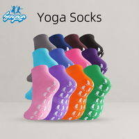 Chaussettes de yoga antidérapantes pour femmes, chaussettes avec grip pour le yoga, la danse, le pilates, les activités intérieures