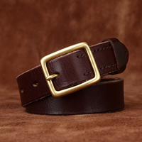 Sabuk kulit All-in-one modis, sabuk kulit Jin kasual kulit sapi murni, sabuk wanita simpel lebar 2.8CM