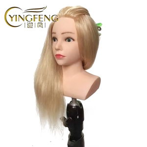 Nouveau Design <span class=keywords><strong>Mannequin</strong></span> femmes Design de mode 613 couleur <span class=keywords><strong>blonde</strong></span> tête d'entraînement de cheveux humains avec épaule maquillage tête de <span class=keywords><strong>Mannequin</strong></span> - Product Image 2