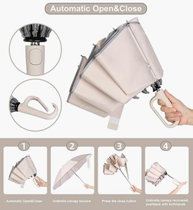 Sản phẩm mới dễ dàng mang theo độc đáo bán sỉ giá rẻ gấp ô với móc vòng khóa xử lý - Product Image 5