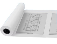Fábrica al por mayor 80gsm CAD Plotter rollo de papel blanco Bond papel dibujo papel de ingeniería