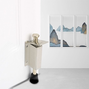Butée de porte magnétique moderne en acier inoxydable à commande au pied pour cuisine et entrepôt - Product Image 2