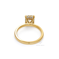 Bague de fiançailles Paston personnalisée en argent 925 avec moissanite taille coussin 6,5x6,5mm 1,5 carat D VVS pour femme