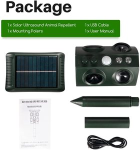 Dispositivo Repellente a Vibrazione Solare a Ultrasuoni OEM ODM per Topolini, Serpenti, Marmottini, Topolini d'Orso e Gopher per Esterni e Fattorie - Product Image 5