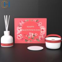 C & H Bouteille en céramique de verre de luxe personnalisée Boîte-cadeau Diffuseur de roseau Décoration de la maison Parfum d'arôme de longue durée Désodorisant